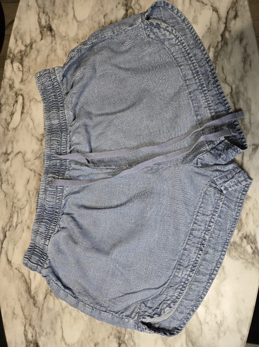 American Eagle Outfitters Light Blue Drawstring Athletic Shorts